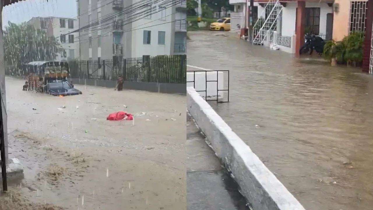 Alerta roja e inundaciones en el Caribe colombiano por intensas lluvias