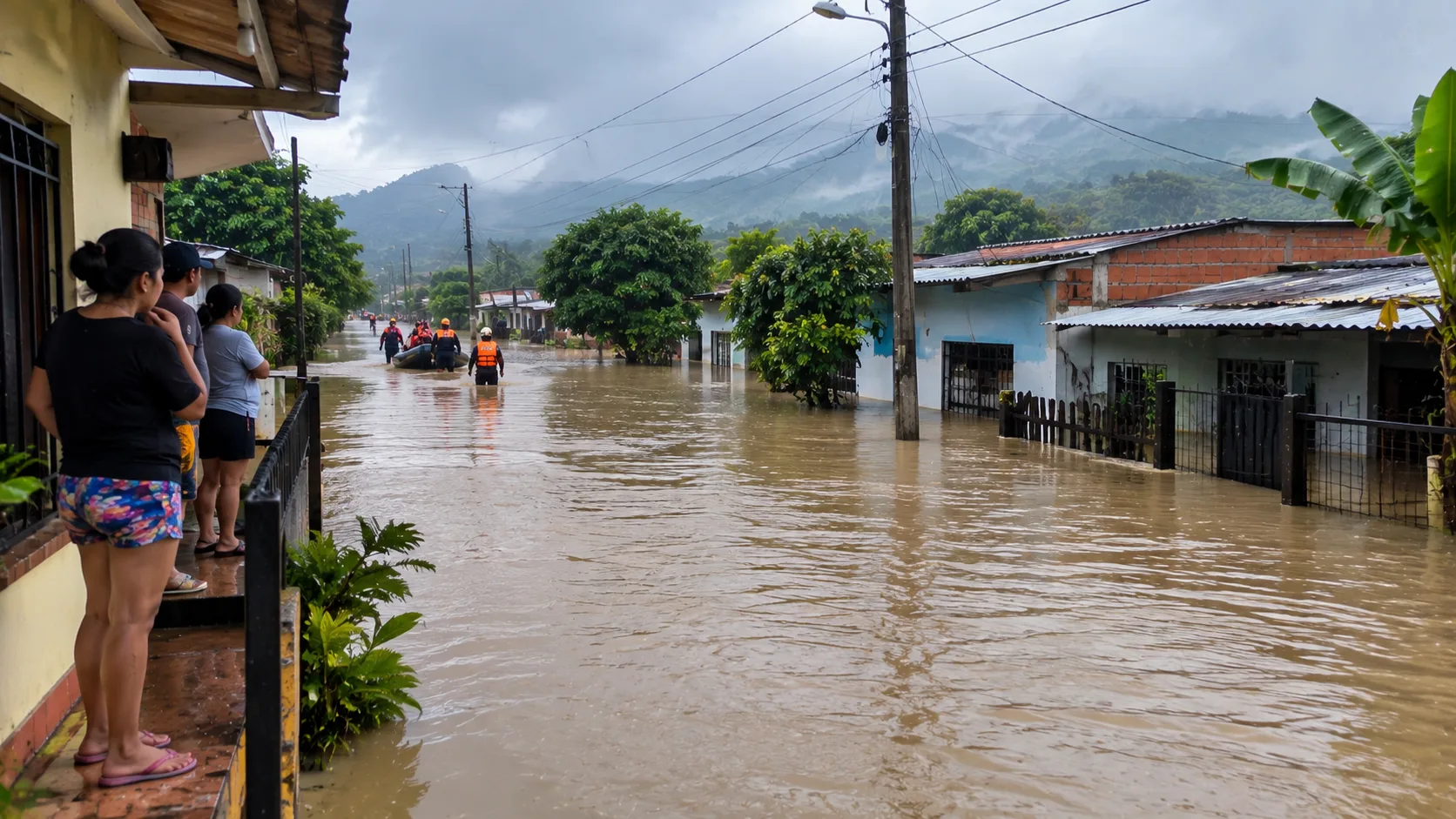 Fuertes lluvias provocan inundaciones y dejan a familias colombianas en emergencia